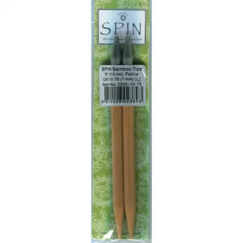 ChiaoGoo SPIN BAMBOO PATINA Needle Tips 13 cm - LARGE - 7 mm