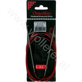 ChiaoGoo RED LACE Fixed Circular Needle - 150 cm - 3,5 mm