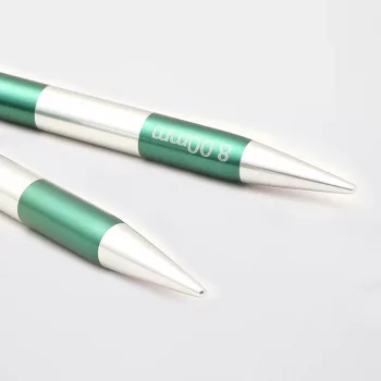 KnitPro SMART STIX Interchangeable Circular Needles - 8 mm - emerald