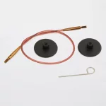 KnitPro Transparent plastic cord - 40 cm - brown