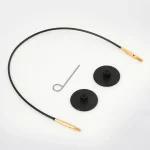 KnitPro Transparent plastic cord - 60 cm - black/gold