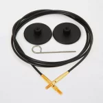 KnitPro Câble plastique et Accessoires - 80 cm - noir/argent