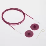KnitPro Transparent plastic cord - 300 cm - purple