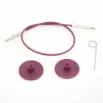 KnitPro Transparent plastic cord - 120 cm - purple