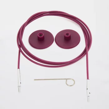 KnitPro Transparent plastic cord - 100 cm - purple