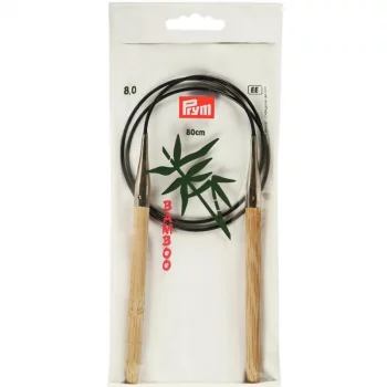 Prym Rundstricknadel Bambus 80 cm - 8 mm - Klarsichtbeutel
