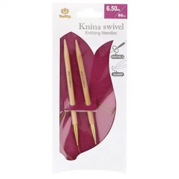 Tulip KNINA SWIVEL Circular Needle- Bamboo- 80 cm - 6,5 mm