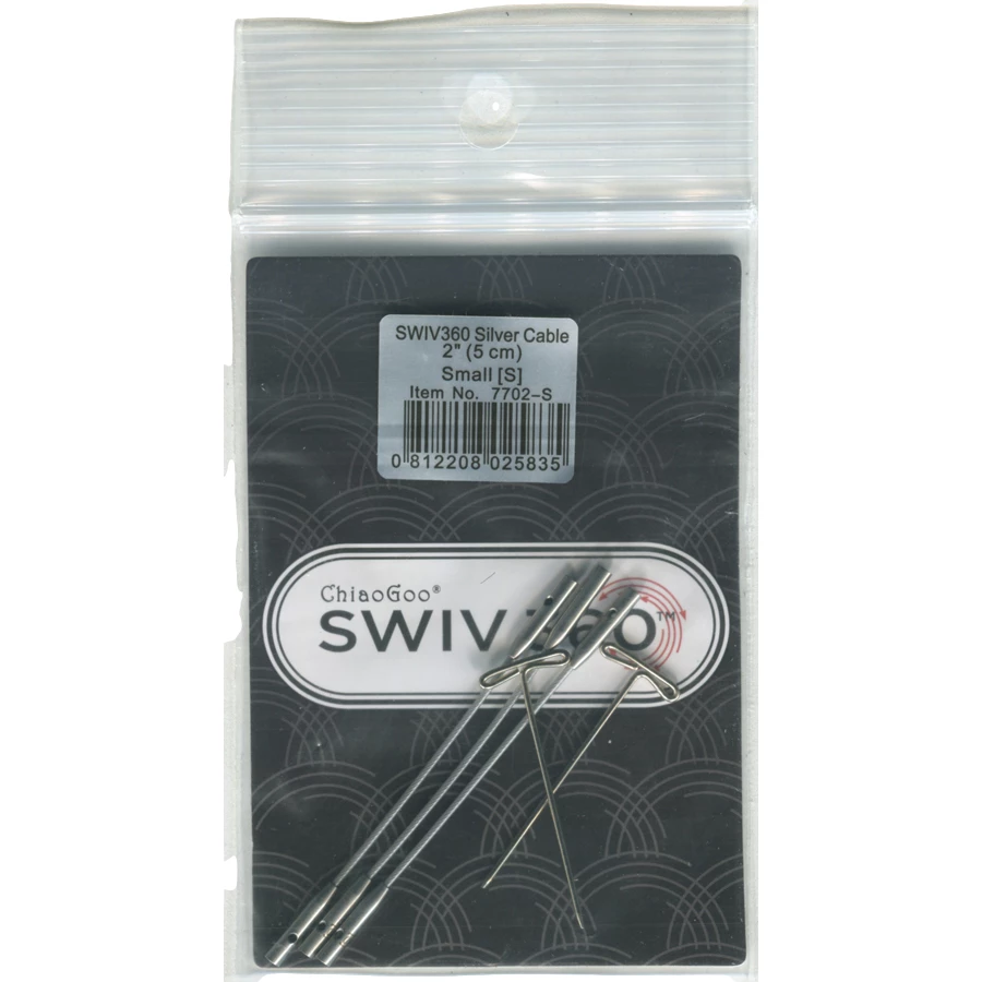 ChiaoGoo TWIST SWIV360 SILVER Cable - SMALL - 93 cm ✓ Wollerei