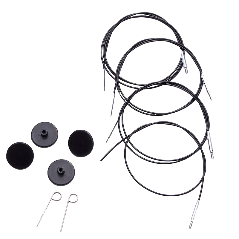 Nouveau chez KnitPro : Câbles en acier en noir/argent